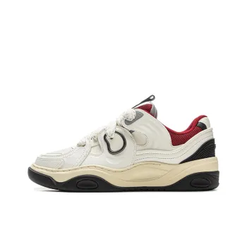 LiNing Expedition 3 Cushioning Anti Slip And Wear Resistant Low Top Casual Shoes Men's White Black Red