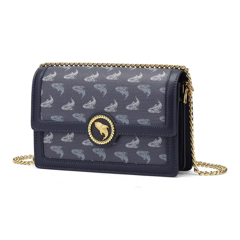 FAIRWHALE PVC Crossbody Bag Shoulder Bag Women's Dark Blue-1