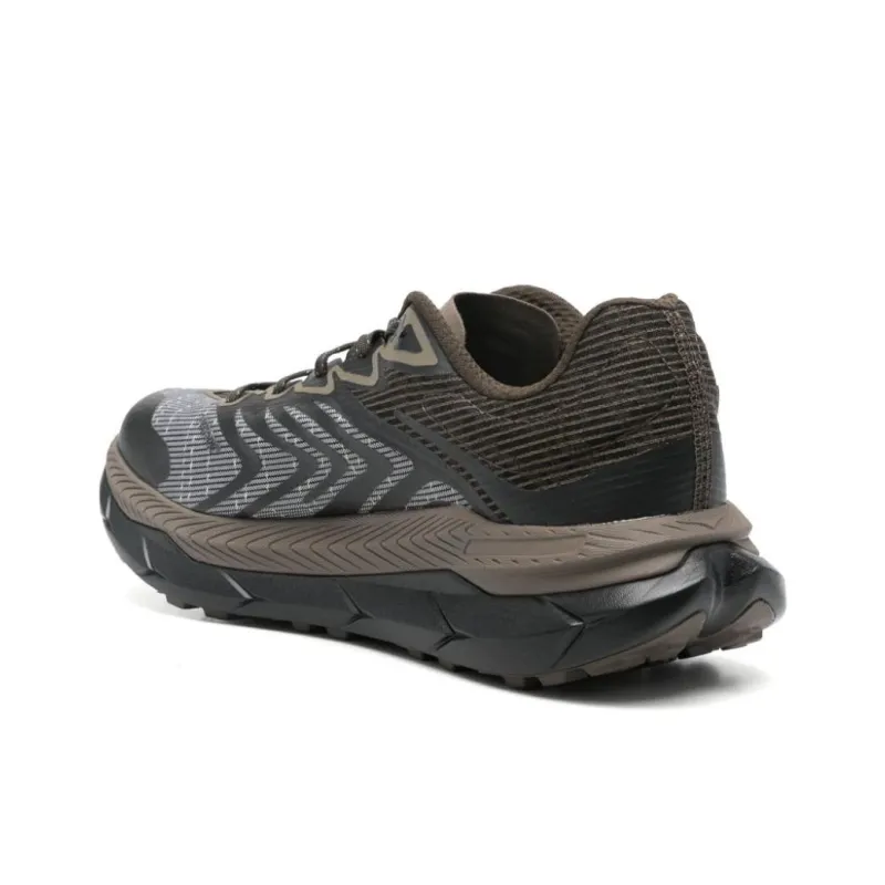 HOKA ONE ONE Anti Slip Wear Resistant Low Top Running Shoes Unisex Dark Brown/Black-3
