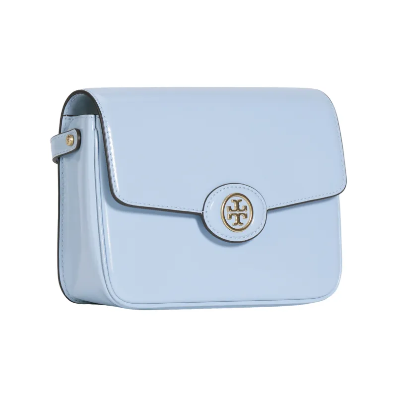 TORY BURCH Robinson Patent Leather Crossbody Bag, Shoulder Bag Women's Lapis Lazuli-1