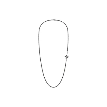 GIORGIO ARMANI 18K White-gold Diamond-and-onyx Sì Necklace