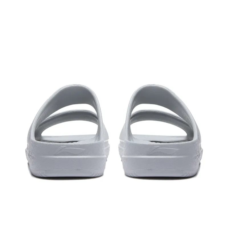 LiNing Soft Clap Slip Resistant Abrasion Resistant Slide Slippers Unisex Ultimate Gray-5