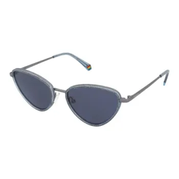 Polaroid Plastic Irregular Shape Sunglasses Women's Blue