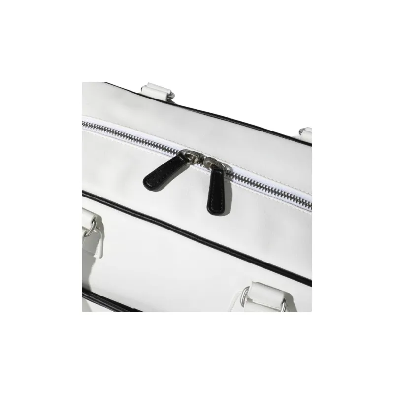 FILA Polyurethane Shoulder Bag Crossbody Bag Handbag Regular Unisex White/Black-4