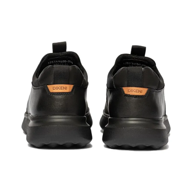 DIKENI Low Top Casual Shoes Men's Black-4