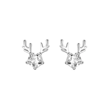 SUYG Alloy Stud Earrings Women's Silver Box+Shopping Bag Packaging