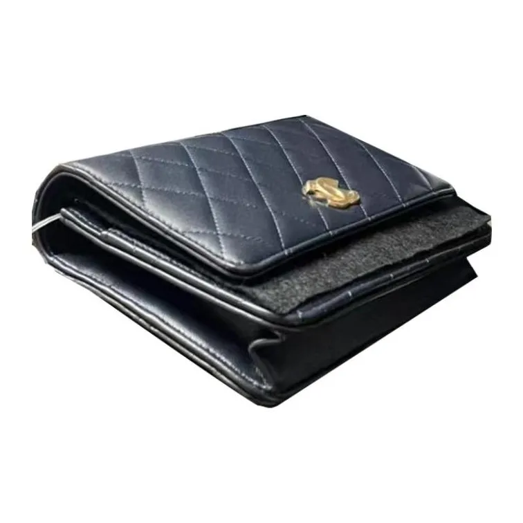 CHANEL WOC Sheepskin Chain Bag, Shoulder Bag, Crossbody Bag, Handbag Women's Dark Blue-2