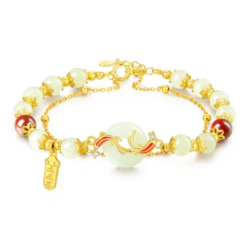 Central Fashion Hetian Jade Bracelets Green Jade Women's