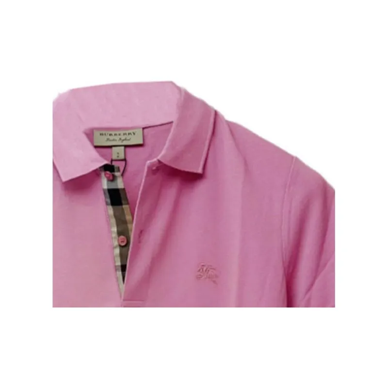 Burberry Polo Shirts Men Pink-1