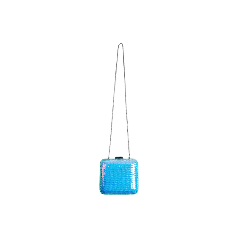 Gemy Maalouf Sequins Clutch Bag Over The Shoulder Women's Blue-3