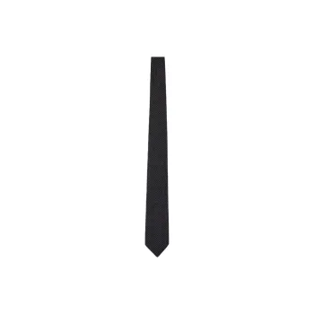 GIORGIO ARMANI Pure Silk Tie With Micro Polka dot Jacquard