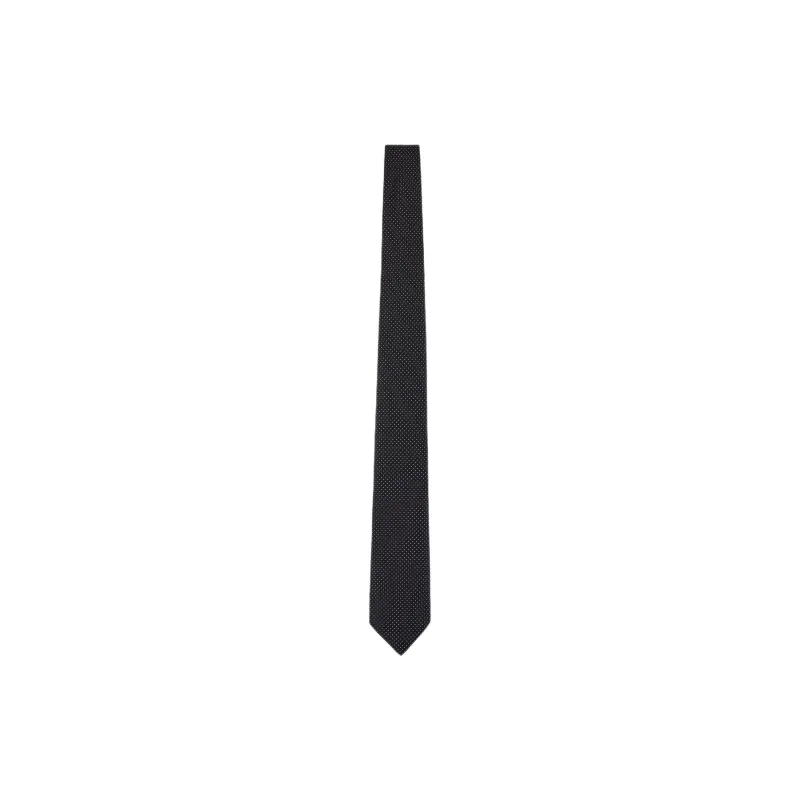 GIORGIO ARMANI Pure Silk Tie With Micro Polka dot Jacquard-0