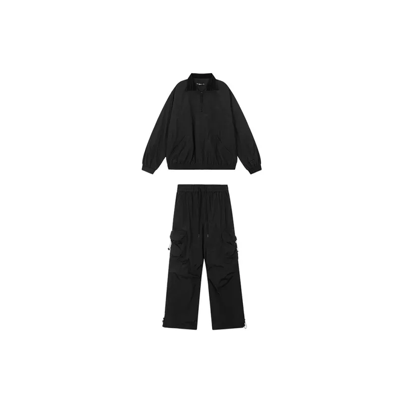 WLNEXT Casual Suit American Oversize Half Zip Jackets & Coats Unisex-2