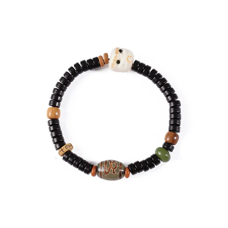 Kowloonko Coconut Shell Beads Bracelets Unisex-0