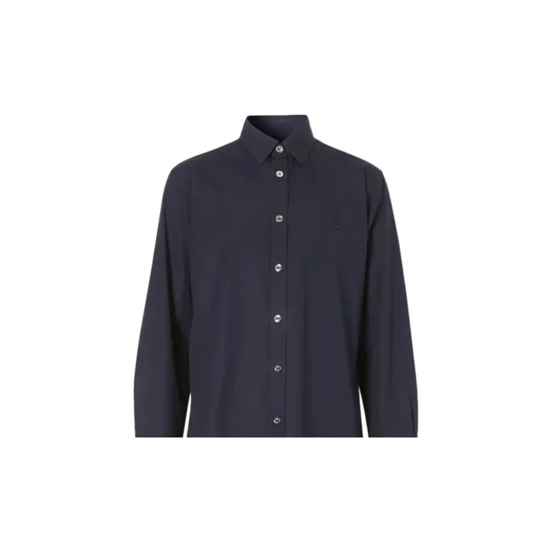 Burberry Shirts Men Marine Blue-3