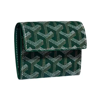 GOYARD MARIGNY Canvas With Calfskin Coin Purse Women's Green