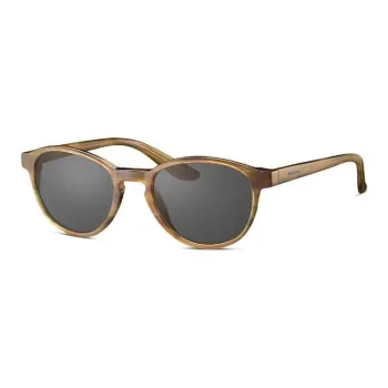 MARC OPOLO Stainless Steel Oval Sunglasses Unisex Brown