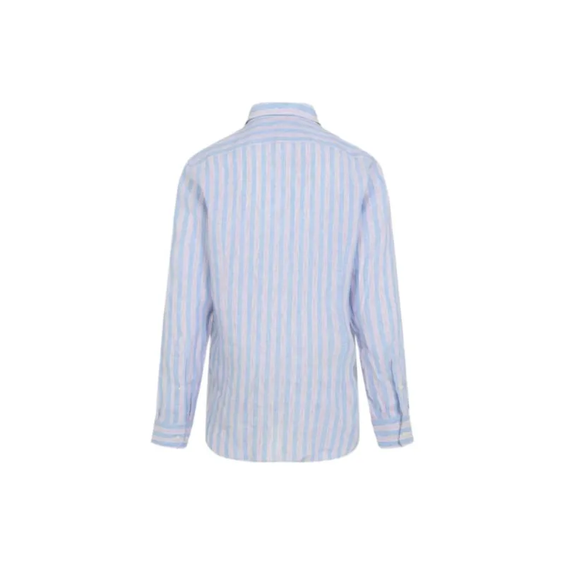 ETRO Striped Curved Hem Shirt-1