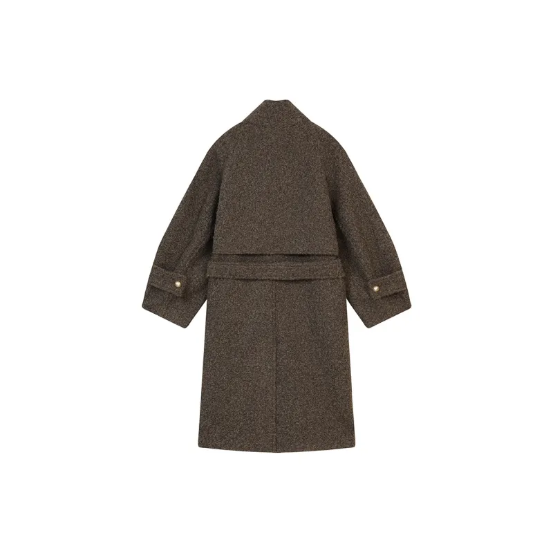 ELF SACK Coat Women's Black Truffle Color-1