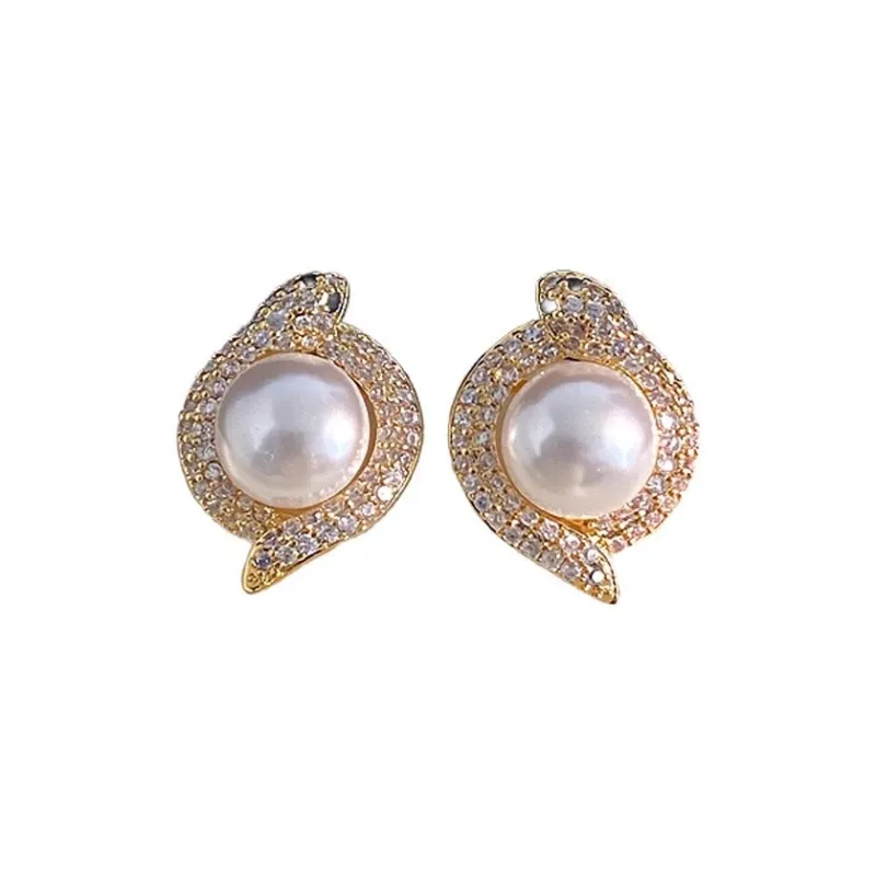 KING OF BLING Alloy With Zircon Stud Earrings Unisex-0