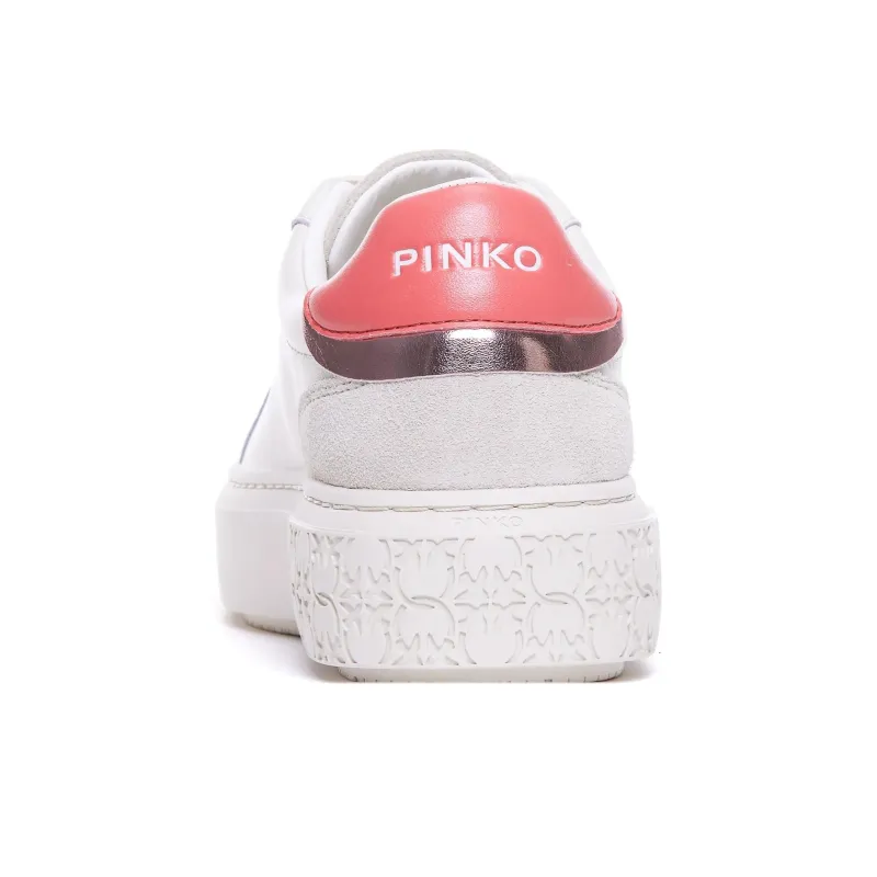 PINKO Logo Plaque Lace Up Sneakers Women's-4