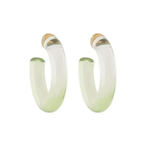GIORGIO ARMANI Clear Resin Semi circular Earrings