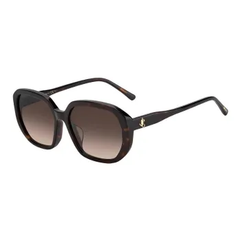 Jimmy Choo Plastic Irregular Shape Sunglasses Women's Tortoiseshell