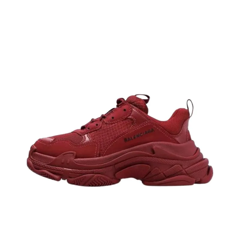 Balenciaga Triple S Burgundy Women's-0