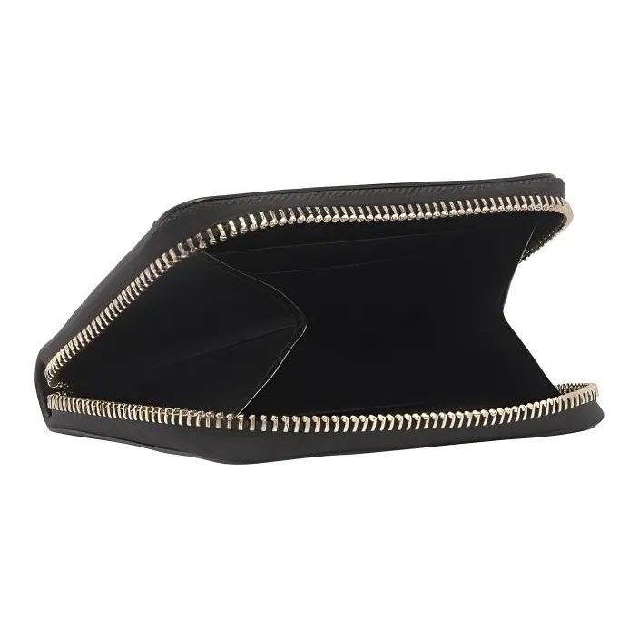 MARC JACOBS Lambskin Wallet Women's Black/White-4