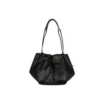 DRIES VAN NOTEN Logo Printed Ruched Shoulder Bag