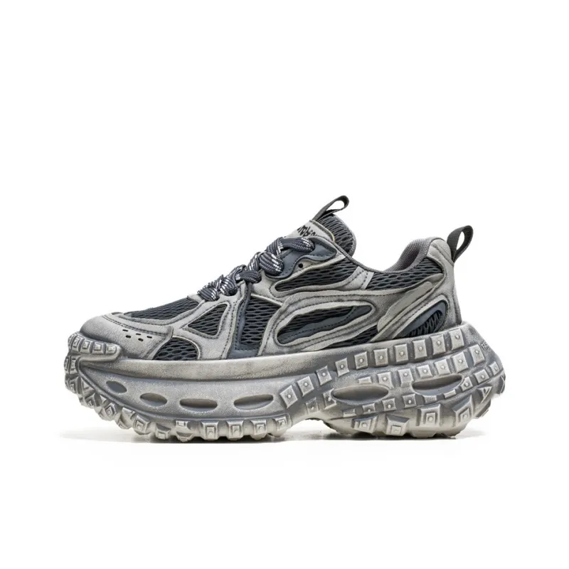 Budding Bear Anti-Slip Wear-Resistant Breathable Lightweight Height Increasing Low-Top Chunky Sneakers Men's-6