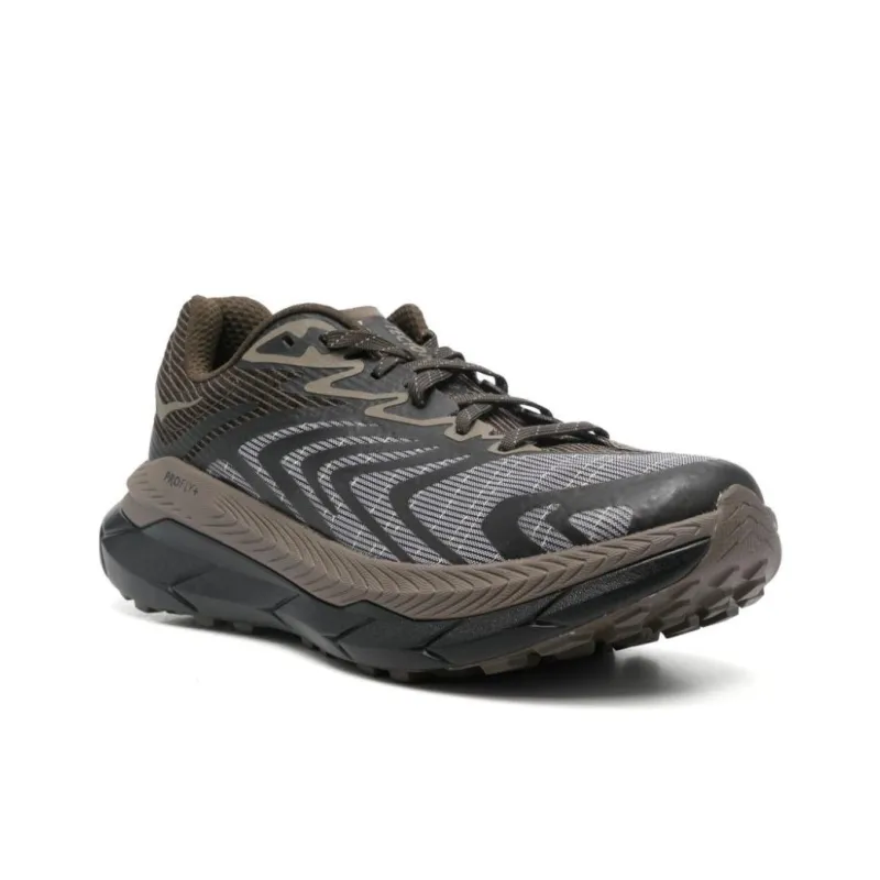 HOKA ONE ONE Anti Slip Wear Resistant Low Top Running Shoes Unisex Dark Brown/Black-4