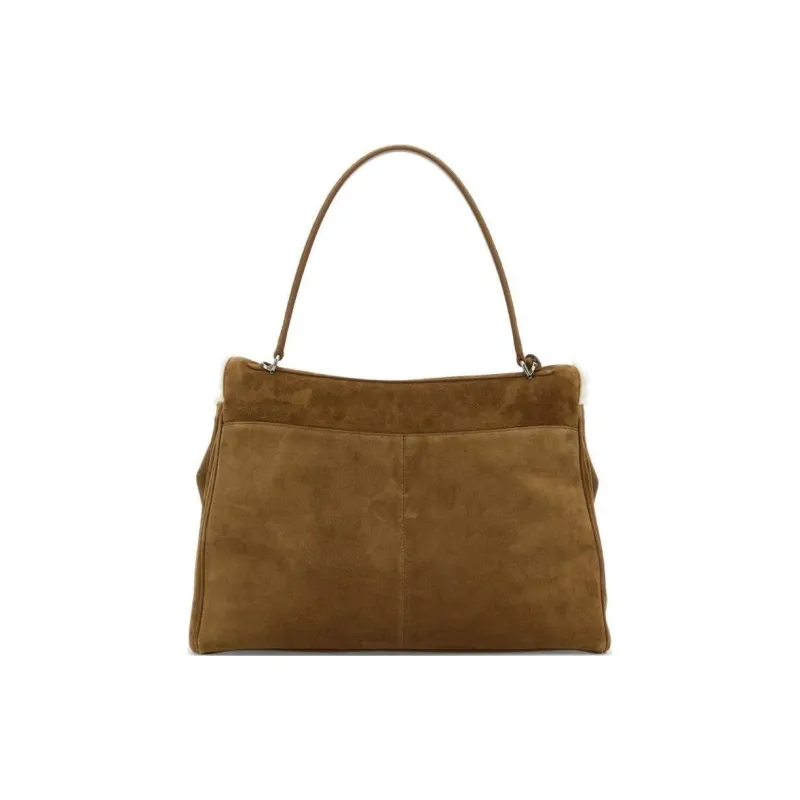 Balenciaga Suede Handbag Tubas Women's Umber-2