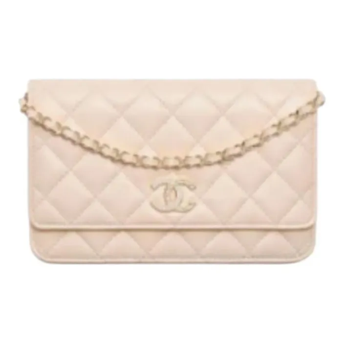 CHANEL Lambskin Wallet Women's Light Beige-0