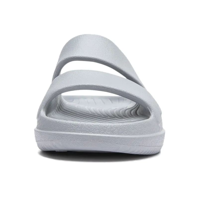 LiNing Soft Clap Slip Resistant Abrasion Resistant Slide Slippers Unisex Ultimate Gray-4