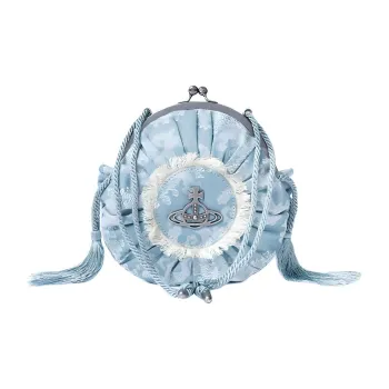 Vivienne Westwood Cotton Shoulder Bag, Crossbody Bag Women's Blue Coral