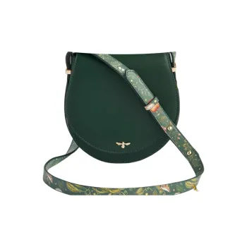 Fable PU Saddle Bag Crossbody Shoulder Bag Medium Size Women's Green