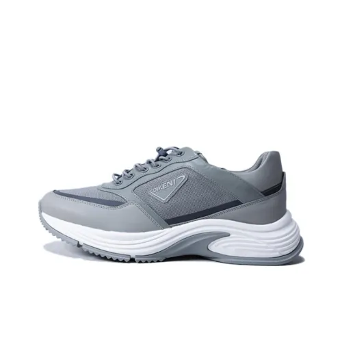 DIKENI Abrasion Resistant Low Top Casual Shoes Men's Dark Gray