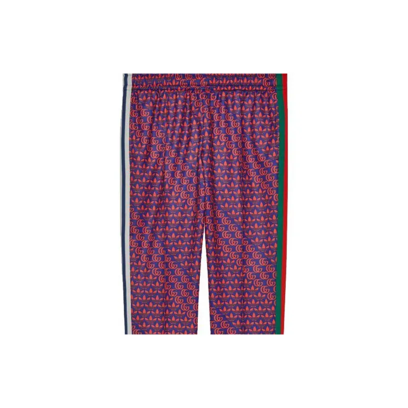 GUCCI X Adidas Double G And Trefoil Print Sweatpants-4