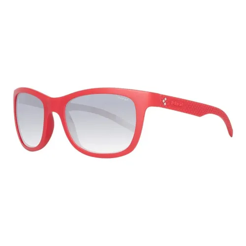 Polaroid Acetate Square Sunglasses Unisex Red