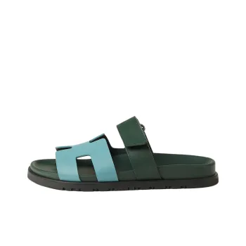 HERMES Chypre Slide Slippers Women's Blue