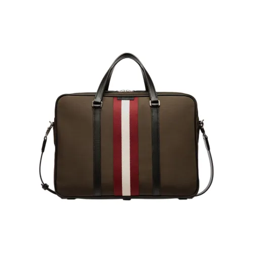 BALLY Code Nylon Portable One Shoulder Crossbody Briefcases Men's Green