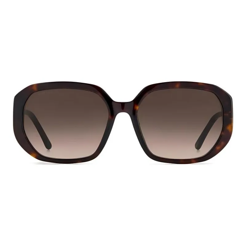 Jimmy Choo Plastic Irregular Shape Sunglasses Women's Tortoiseshell-1
