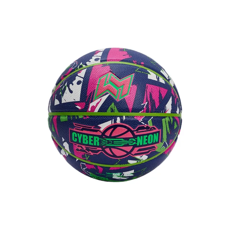WELLman PU Basketball Blue Pink Size 7 Street Training Competition Unisex-3