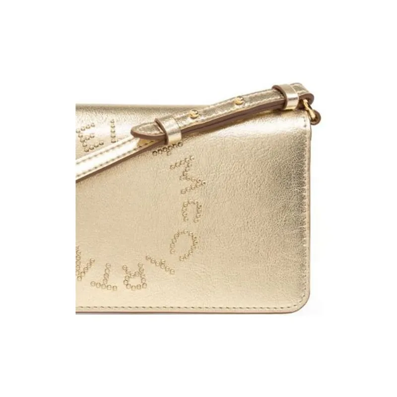 Stella McCartney Studded Metallic finish Crossbody Bag-4