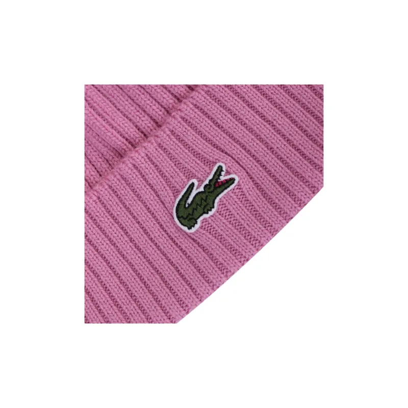 LACOSTE Wool Beanies Unisex Pink-3