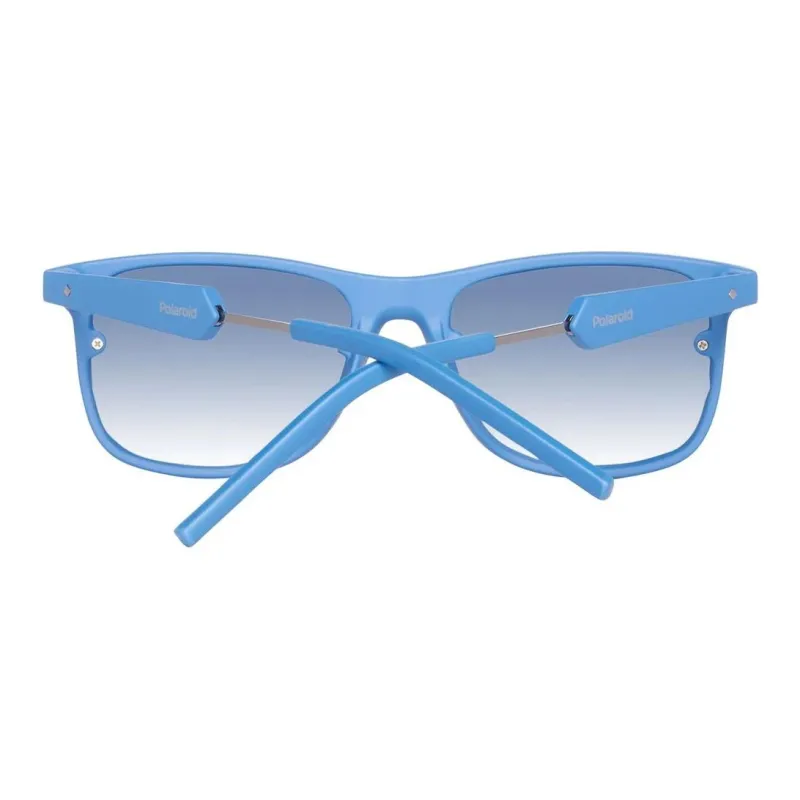 Polaroid Acetate Metal Square Sunglasses Unisex Blue-2