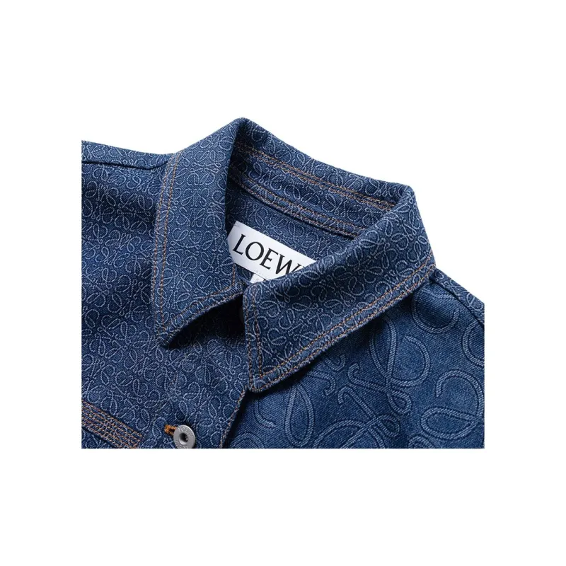 LOEWE Anagram Workwear Denim Jacket 'Indigo'-8