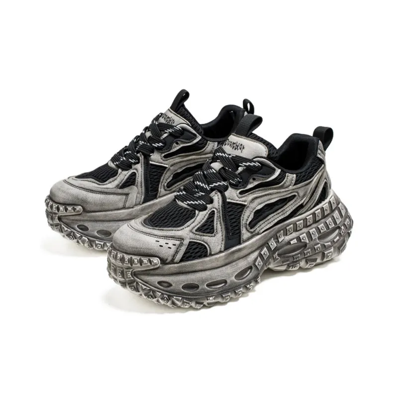 Budding Bear Anti-Slip Wear-Resistant Breathable Lightweight Height Increasing Low-Top Chunky Sneakers Men's-15