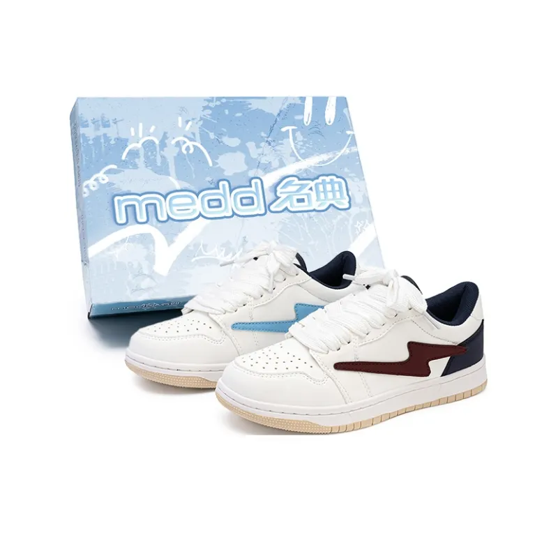 Medd Low Top Skateboard Shoes Unisex Vintage Gray Blue-12
